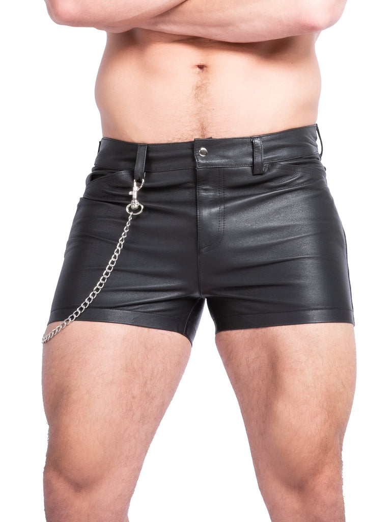 Mens Leather Booty Shorts