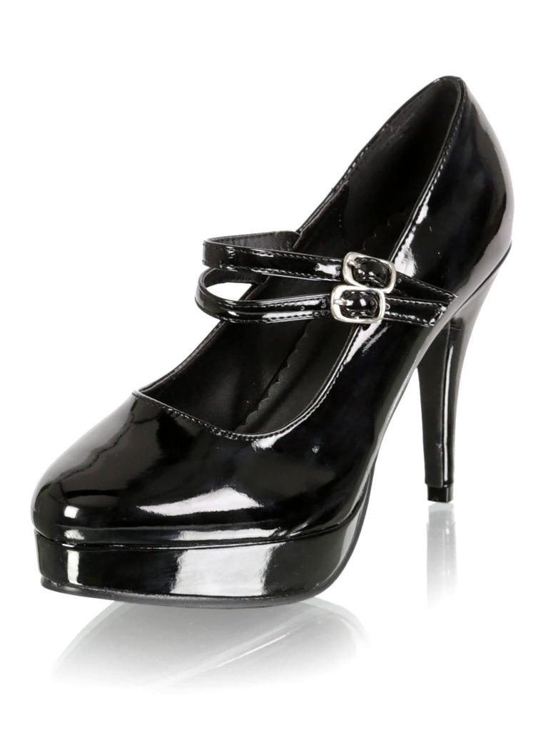 Skin Two UK Black Jane Double Strap Brogue - UK 8 Shoes
