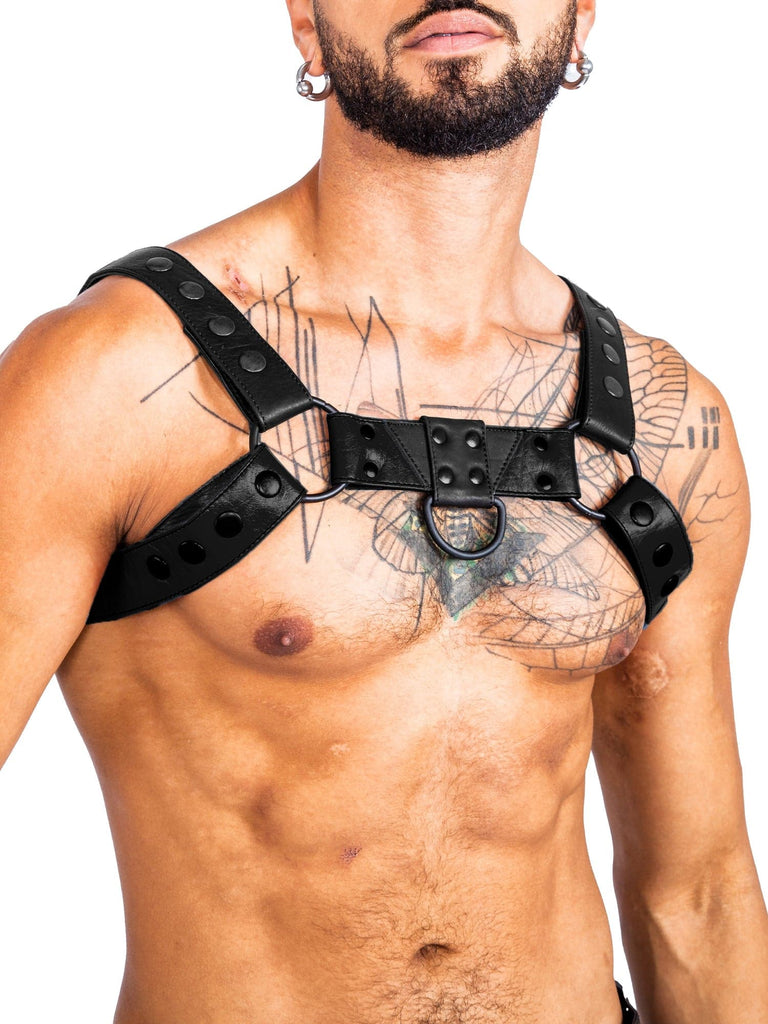 Skin Two UK Bulldog Bondage Harness Black/Red - One Size Harness