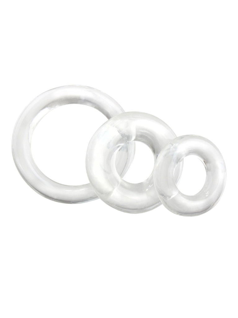 Skin Two UK Set of 3 Clear Cock Rings Male Sex Toy