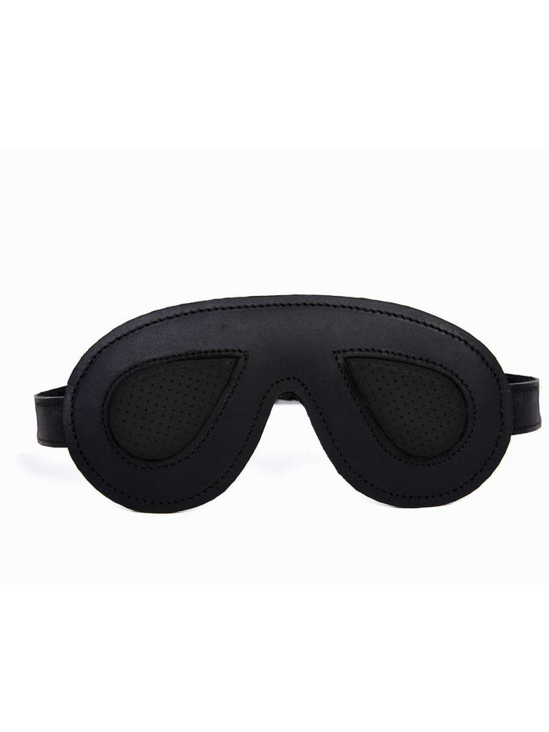 Skin Two UK Black Padded Leather Blindfold - One Size Blindfolds