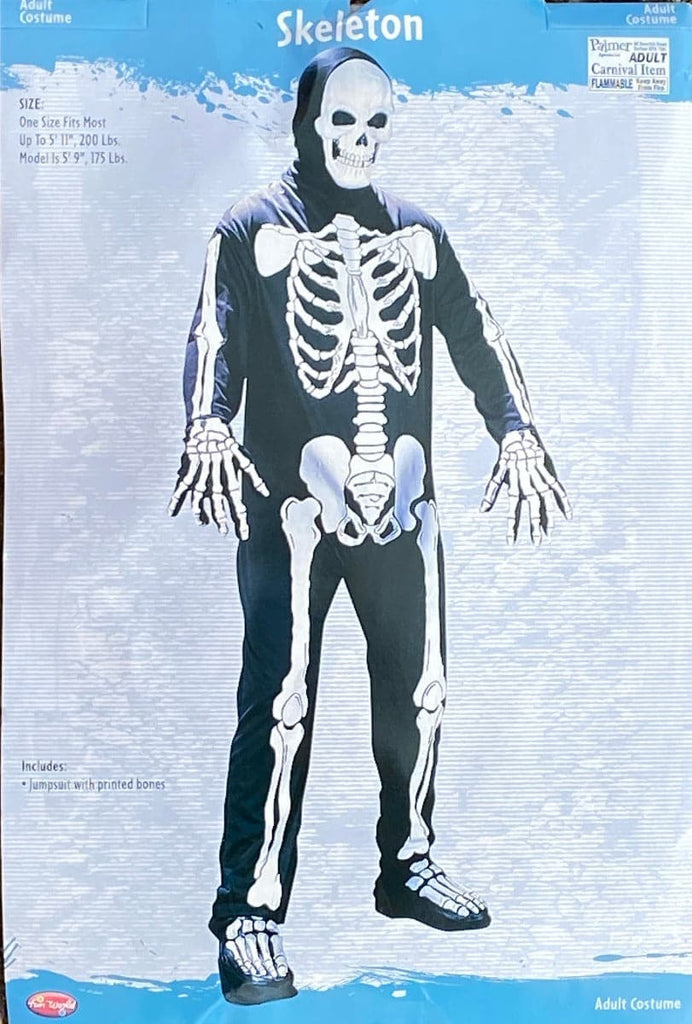 Skin Two UK Skeleton Costume One Size Clearance